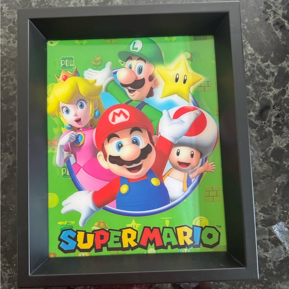 Super Mario framed picture